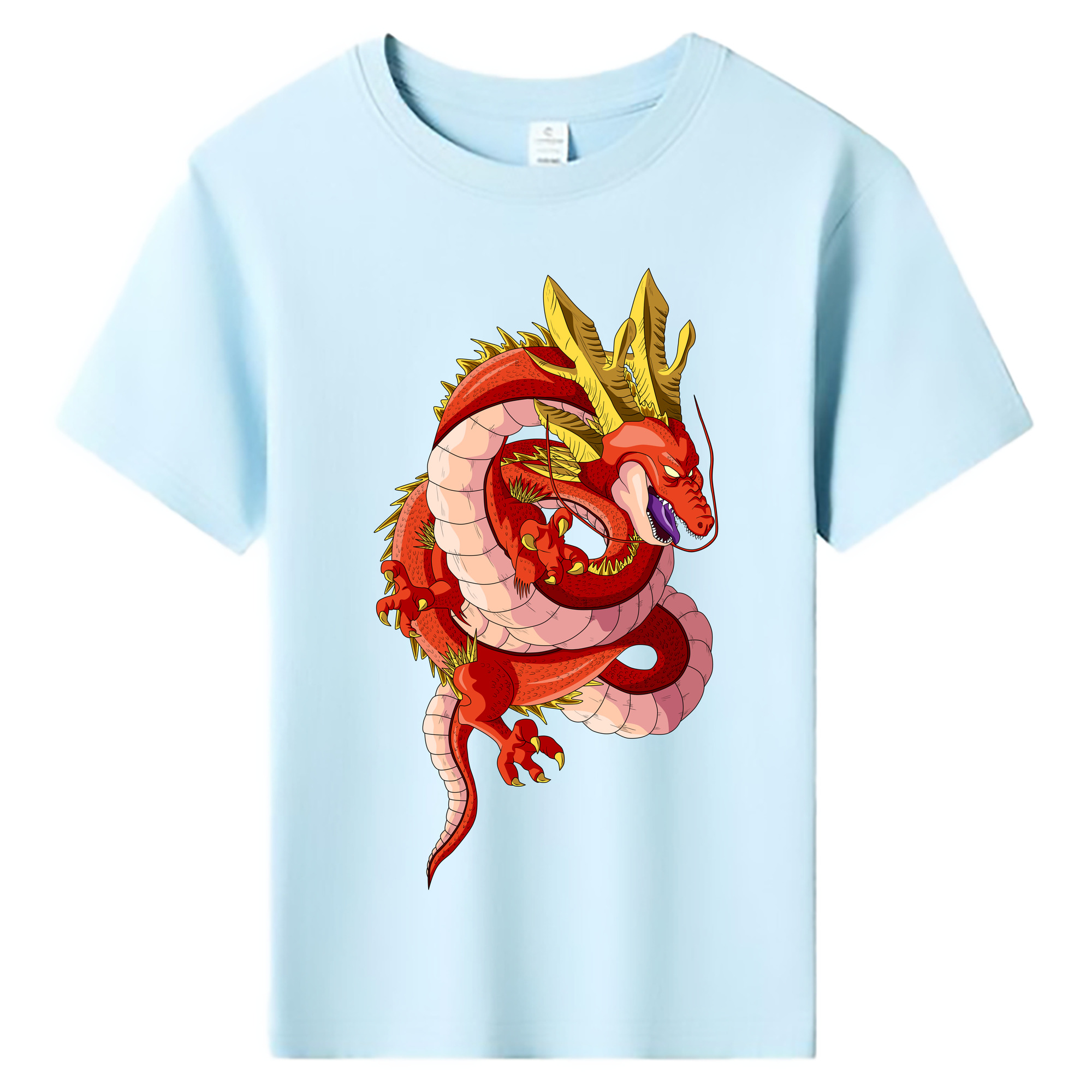 （画像用） ドラゴンボール 神龍 シェンロン DRAGON BALL Shenron 綿100％キッズTシャツ（フロントプリント）